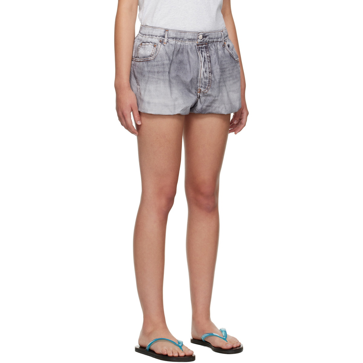 Acne Studios Gray Printed Shorts