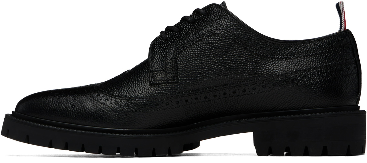 Thom Browne Black Pebble Grain Leather Longwing Brogues