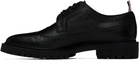 Thom Browne Black Pebble Grain Leather Longwing Brogues