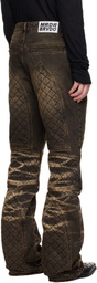 Who Decides War Black & Tan Moto Jeans