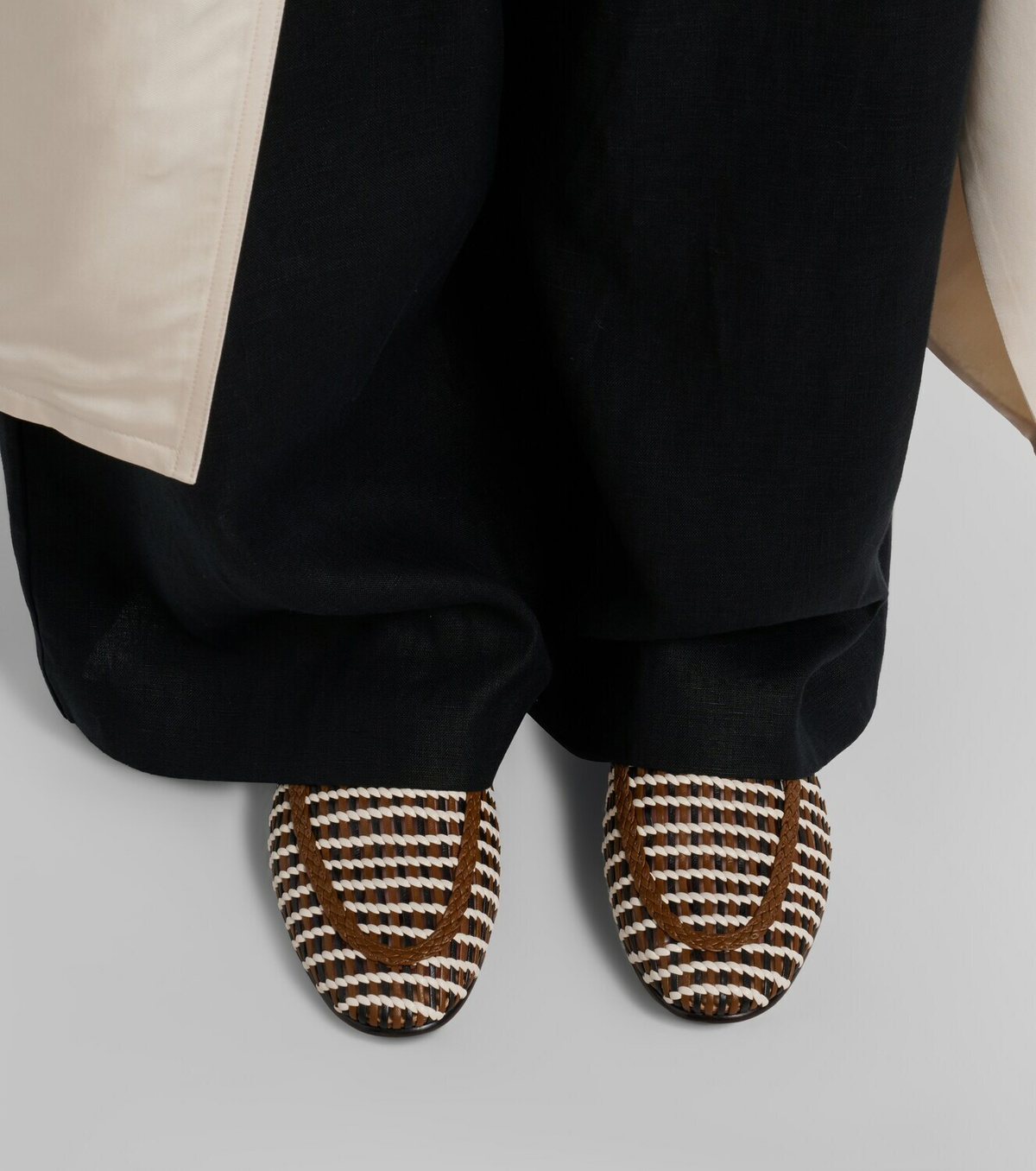 Veronica Beard Prilla woven leather loafers