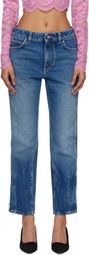 Rabanne Blue Zip Jeans