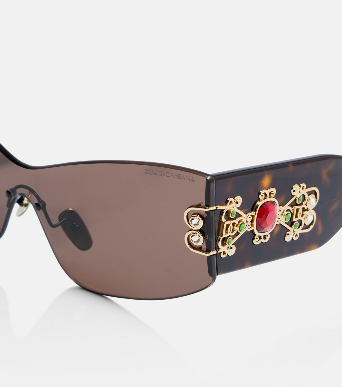 Dolce&Gabbana Embellished rectangular sunglasses