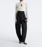 De La Vali Vitalis lace cotton-blend corset top
