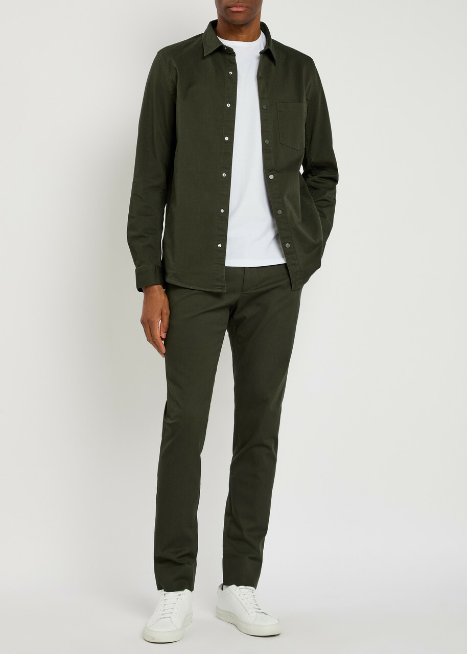 Lestrange Stretch-cotton Overshirt Khaki