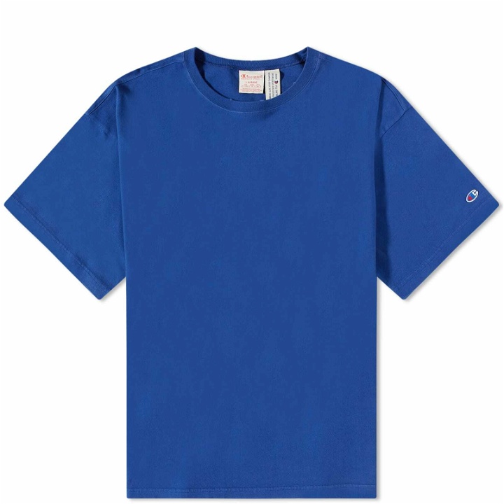 Photo: Champion Reverse Weave Men's Acid Washed T-Shirt in Navy