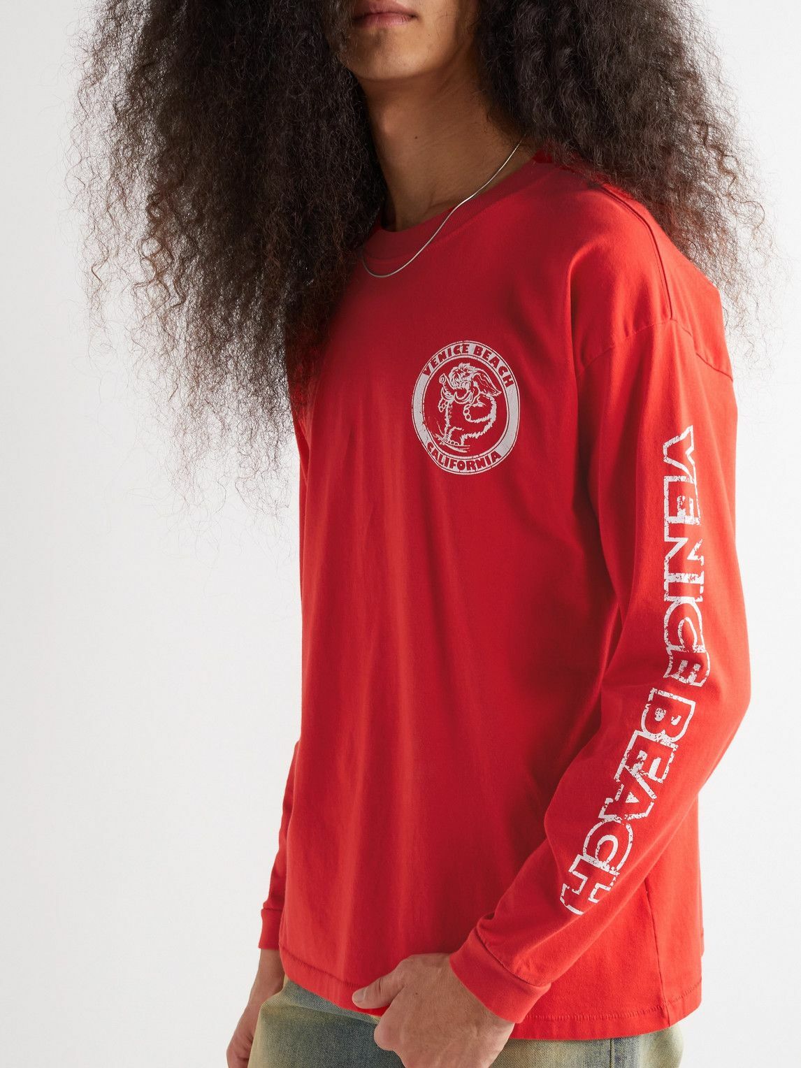 ERL - Venice Printed Cotton-Jersey T-Shirt - Red ERL