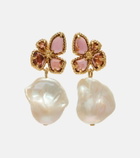 Zimmermann Bloom embellished pearl drop earrings