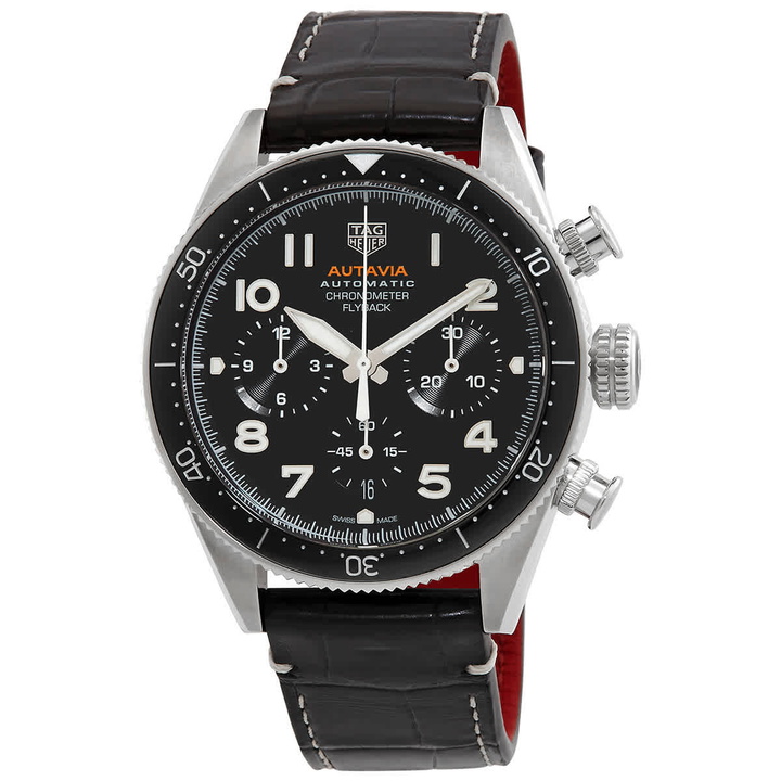 Photo: Tag Heuer Autavia Chronograph Automatic Black Dial Mens Watch CBE511A-FC8279