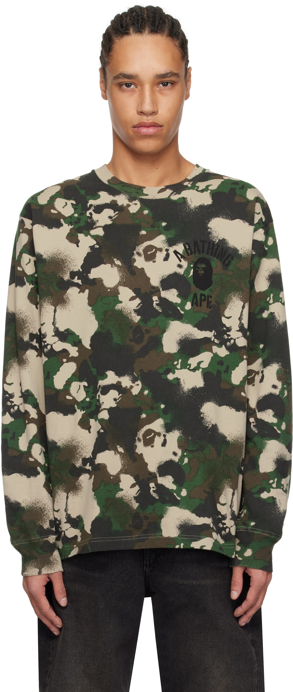 A Bathing Ape Long Sleeve 1st Camo Thermal Tee A Bathing Ape