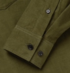 Berluti - Cotton-Corduroy Shirt - Men - Army green