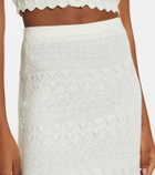 Self-Portrait Pointelle midi skirt