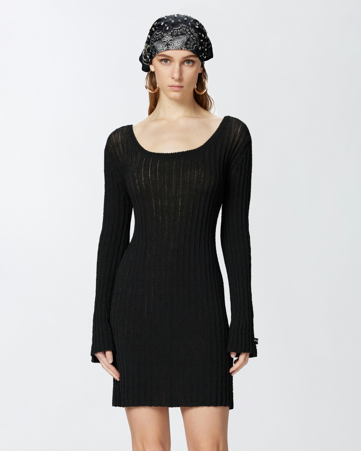mini linen black dress Black Mini Dress Sleeveless Crew Neck Supersoft main image 0