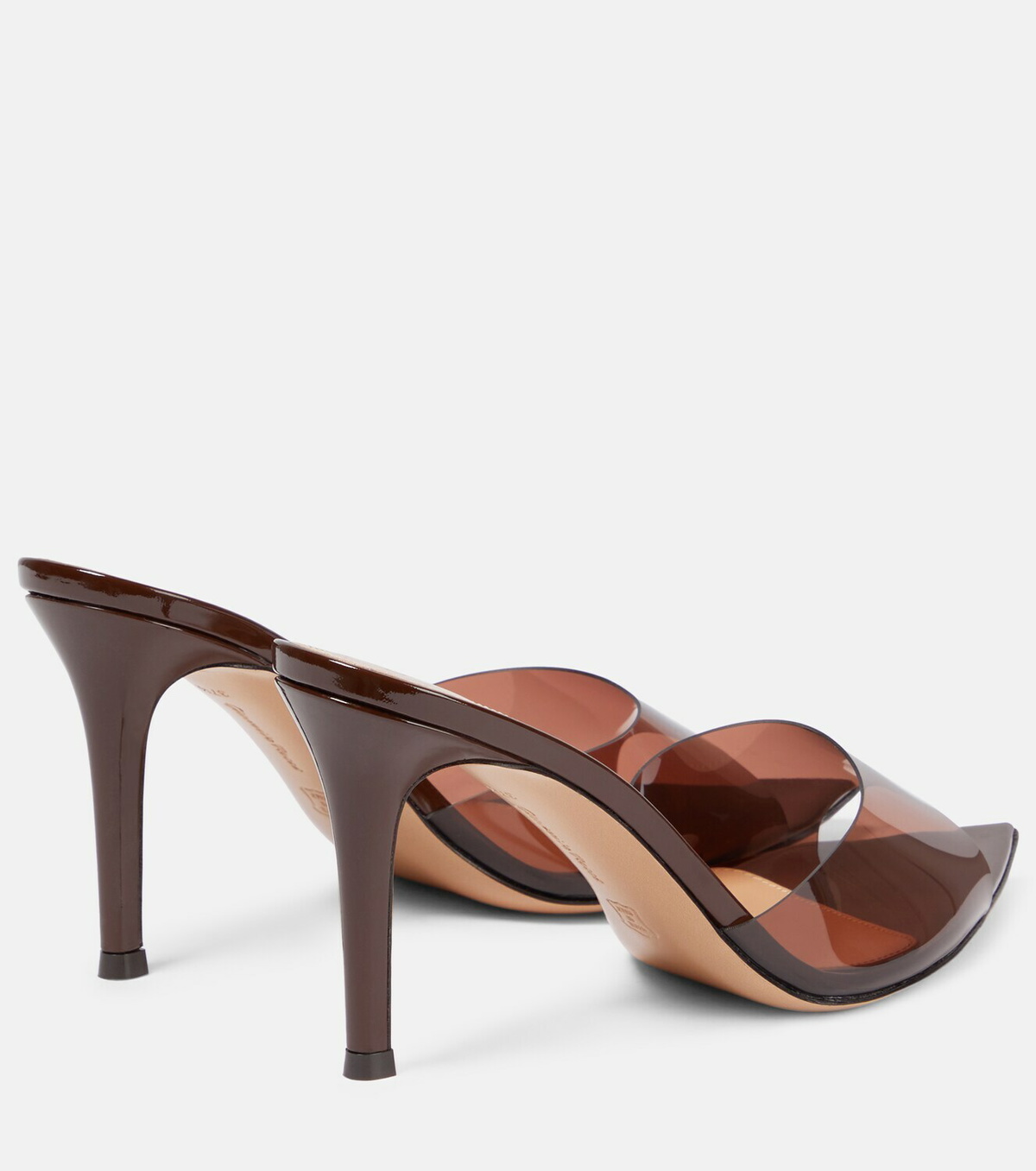 Gianvito Rossi Elle 85 PVC and leather mules Gianvito Rossi