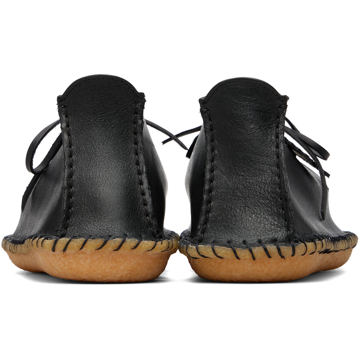 LEMAIRE Black Vegetable-Tanned Leather Desert Boots
