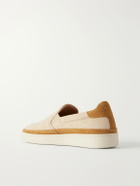 Mulo - Suede Slip-On Sneakers - Neutrals