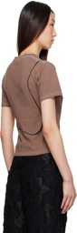 Collina Strada Brown Pierced T-shirt