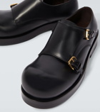 Bottega Veneta Helium leather monk strap shoes
