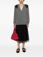 Molly Goddard Grey Sally Wool-Blend Cardigan