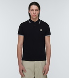 Moncler - Contrast trimmed cotton polo shirt