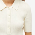 A.P.C. Women's Danae Knit Polo Shirt Top in White