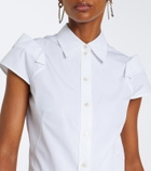 McQueen Peplum cotton poplin shirt