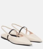 Brunello Cucinelli Leather slingback ballet flats