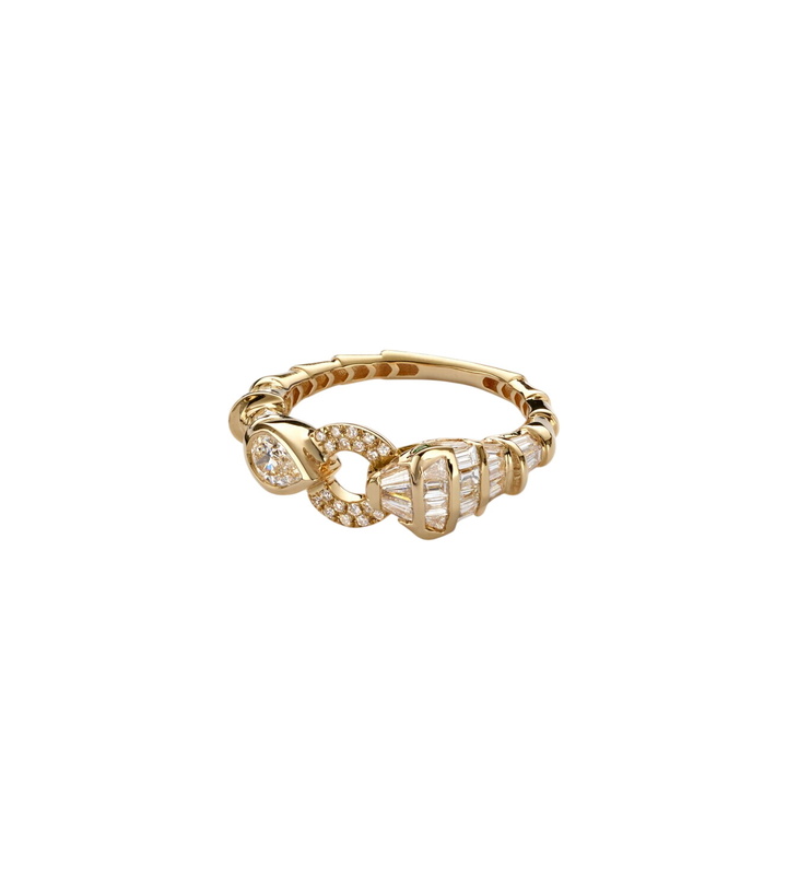 Photo: Shay Jewelry Serpentine 18kt gold (750/1000) ring with diamonds