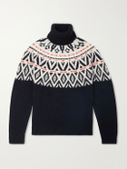 BOGNER - Roxter Fair Isle Jacquard-Knit Cashmere Rollneck Ski Mid-Layer - Blue