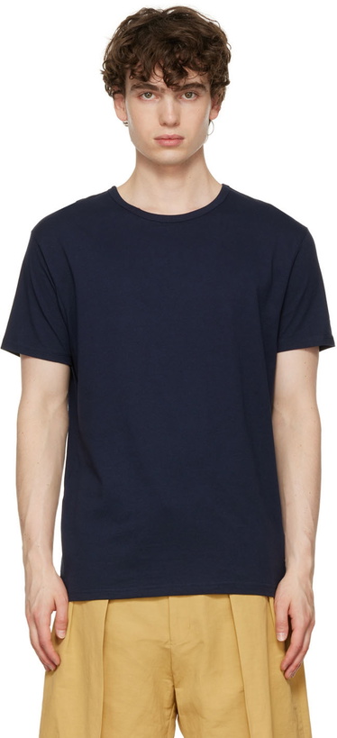 Photo: Paul Smith Three-Pack Navy Cotton T-Shirts