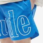 Rhude Men's Logo Swim Short in Blue