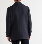 Rubinacci - Double-Breasted Virgin Wool-Blend Peacoat - Blue