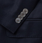 Hugo Boss - Navy Hartlay Slim-Fit Unstructured Navy Virgin Wool Suit Jacket - Blue