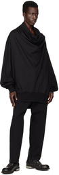 Julius Black Drape Long Sleeve T-Shirt