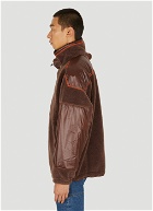 Double Collar Fleece Jacket in Brown