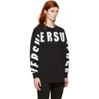 Versus Black Oversize Logo Sweatshirt