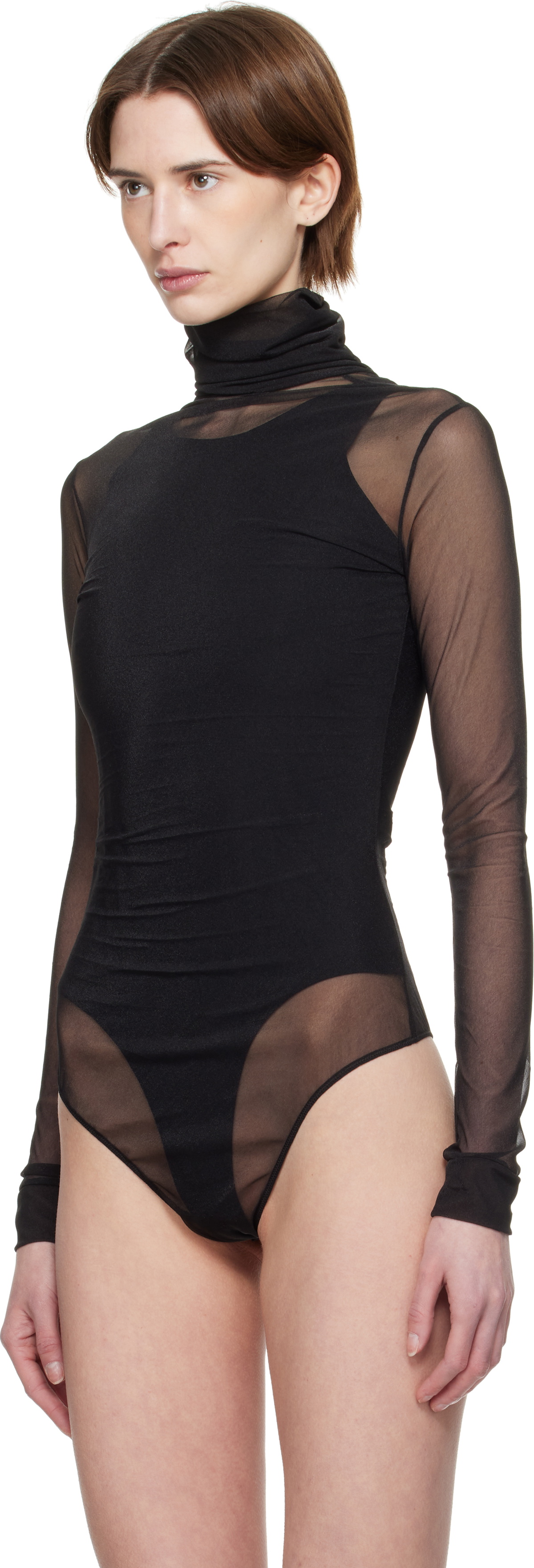 Maison Margiela Black High-Neck Bodysuit