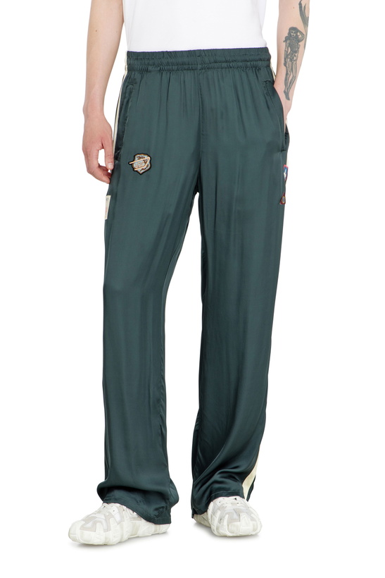 Photo: Diesel Satin track pants with patches - Pants - Man -