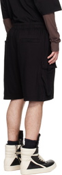 Rick Owens DRKSHDW Black Temple Medium Jersey Cargobela Shorts