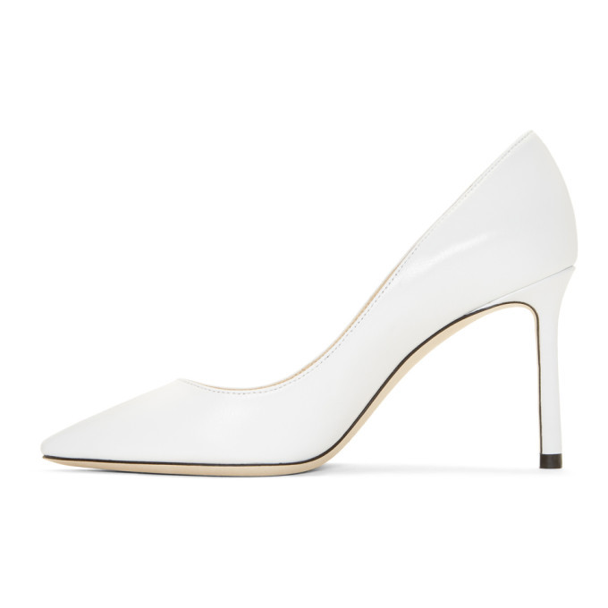 Jimmy Choo White Leather Romy 85 Heels Jimmy Choo