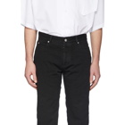 Maison Margiela Black Garment-Dyed Straight-Leg Jeans