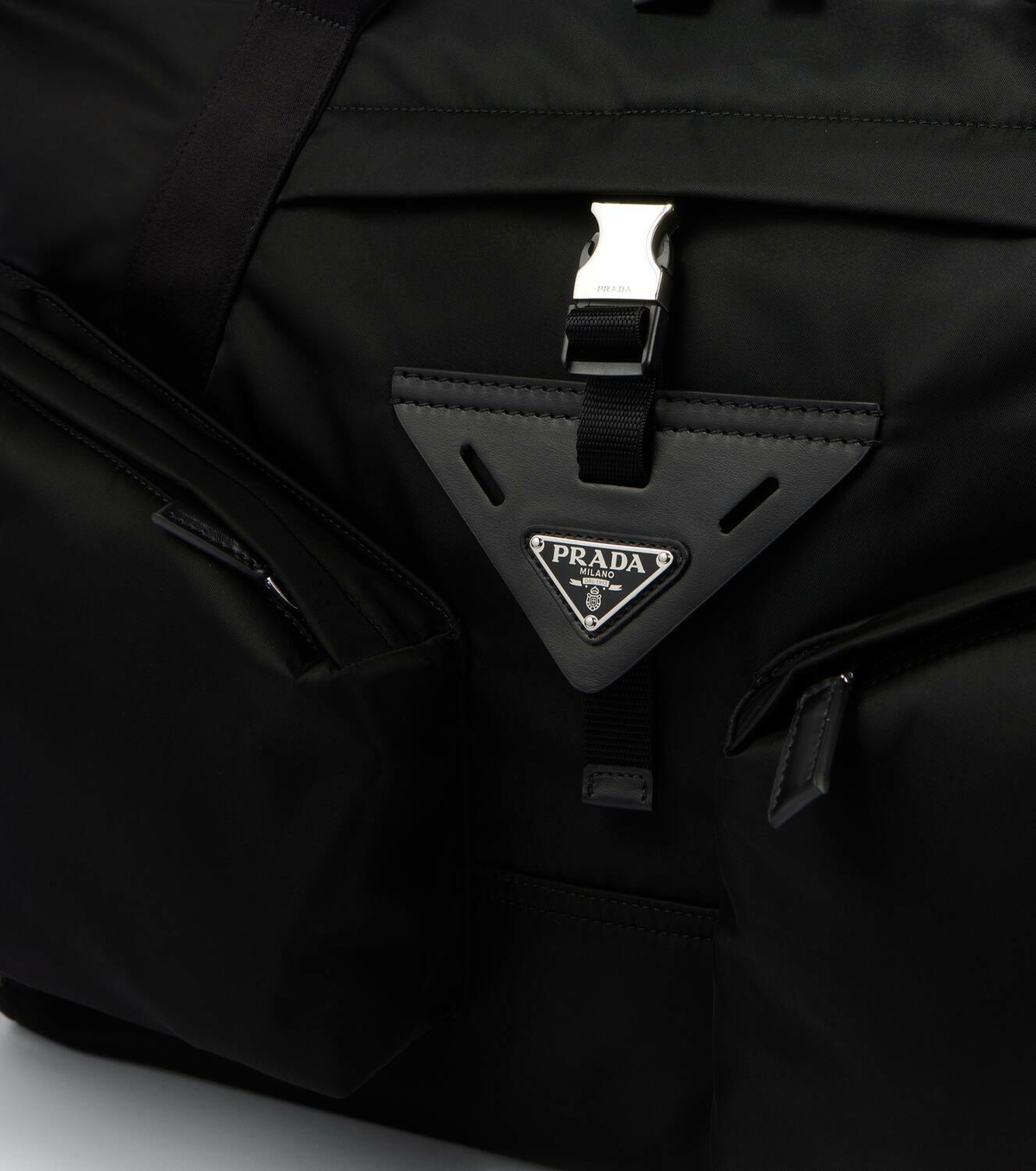 Prada Re-Nylon leather-trimmed duffel bag