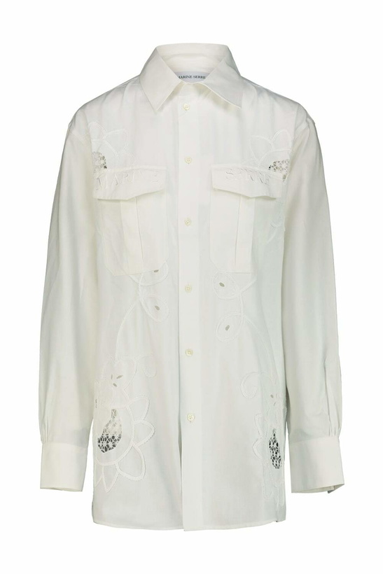 Photo: Marine Serre Shirt In Regenerated Household Linen