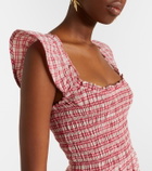 Faithfull Eudora checked cotton midi dress