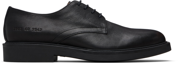 Photo: Common Projects Black Grained Leather Officer's Derbys