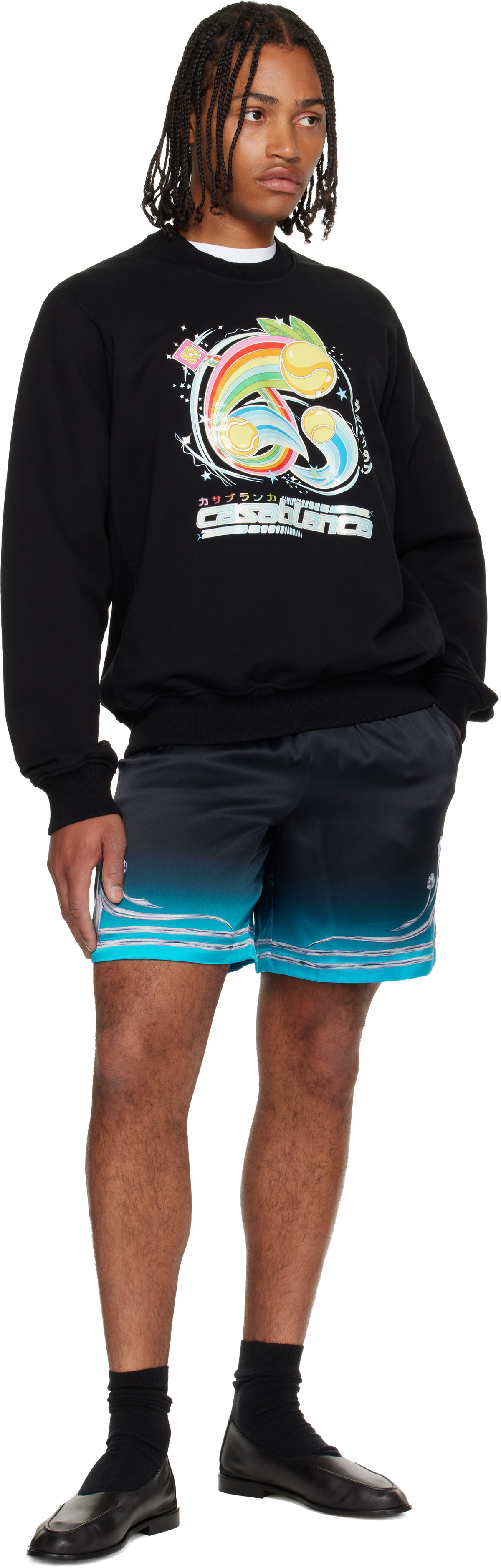 Casablanca Black Manga Tennis Ball Sweatshirt