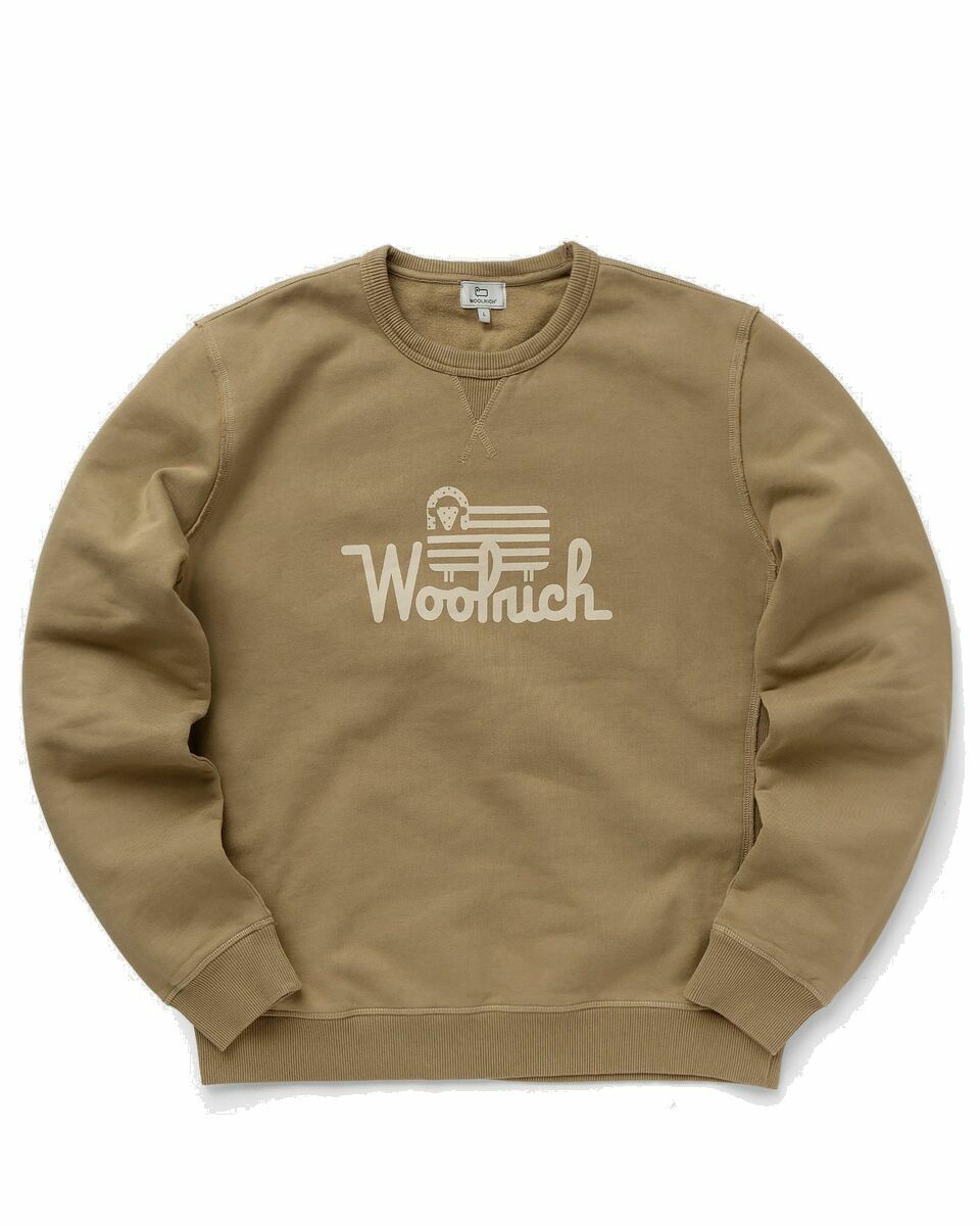 Photo: Woolrich Organic Cotton Sweatshirt Brown - Mens - Sweatshirts