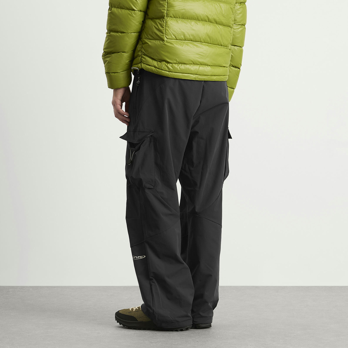 KA_YO_Prototype Men's Parachute Cargo Mix Trousers in Black