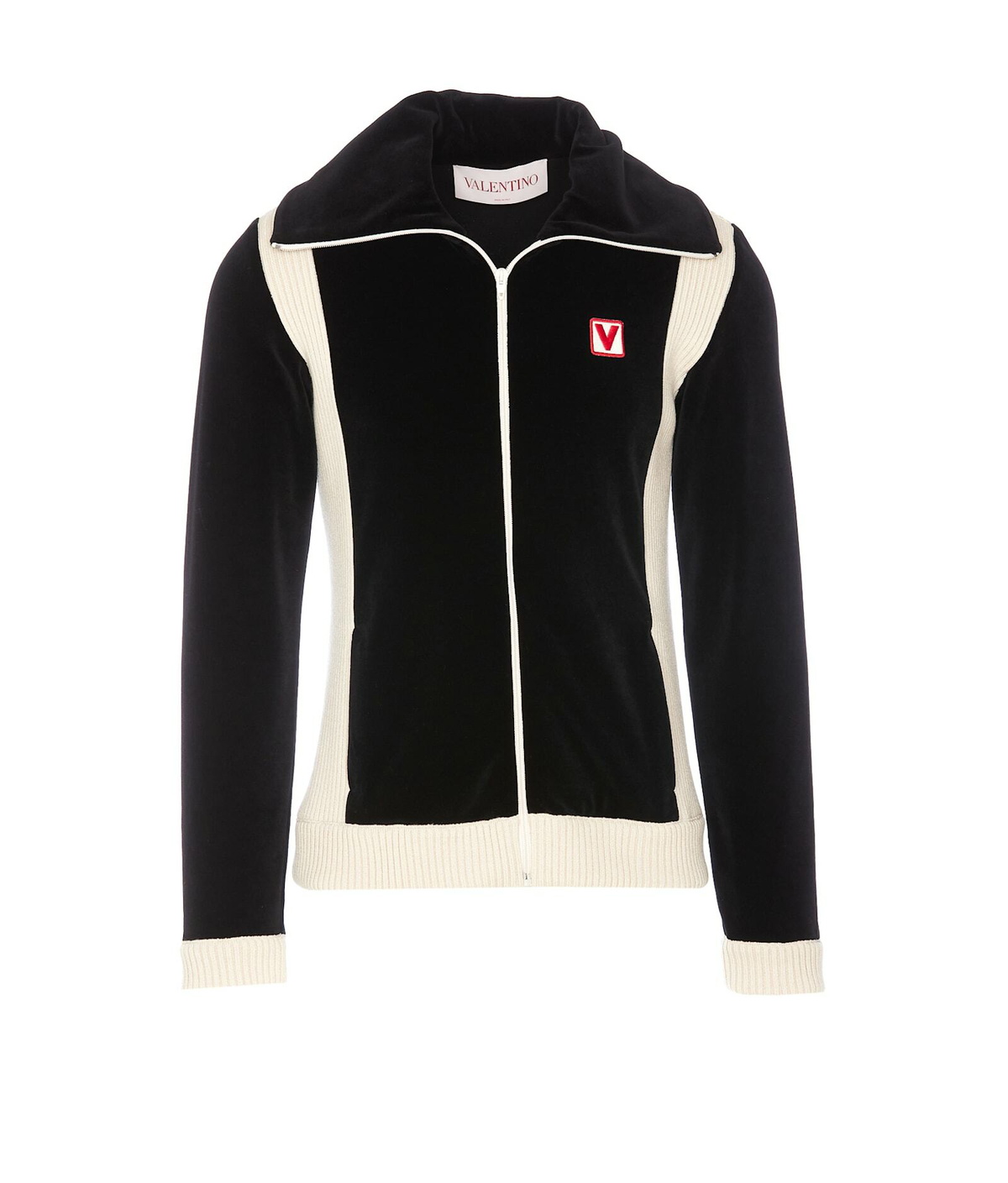 valentino テープロゴレーヨンジャージ Valentino Garavani Chenille Zip Sweatshirt With Chez Valentino