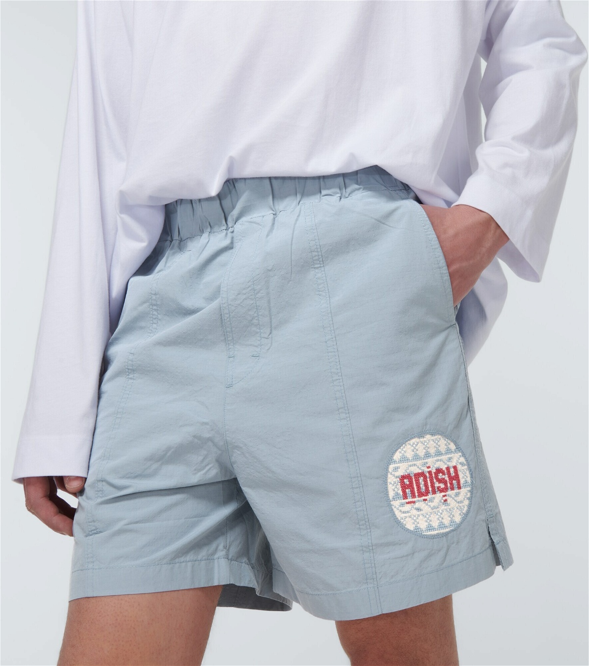 Adish - Logo cotton-blend shorts ADISH